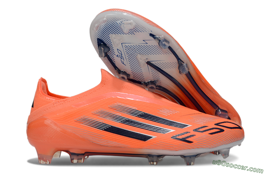 Adidas F50 Elite Laceless FG Firm Ground Soccer Cleats - Red/Black/Silver 1