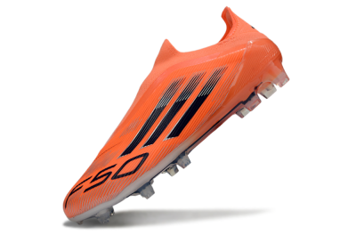 Adidas F50 Elite Laceless FG Firm Ground Soccer Cleats - Red/Black/Silver