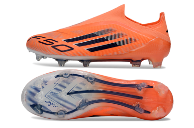 Adidas F50 Elite Laceless FG Firm Ground Soccer Cleats - Red/Black/Silver