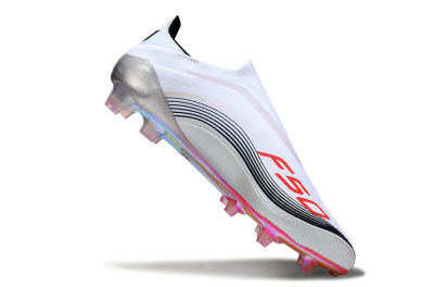 Messi x Adidas F50 Elite FG Firm Ground Soccer Cleats - White/Silver/Red