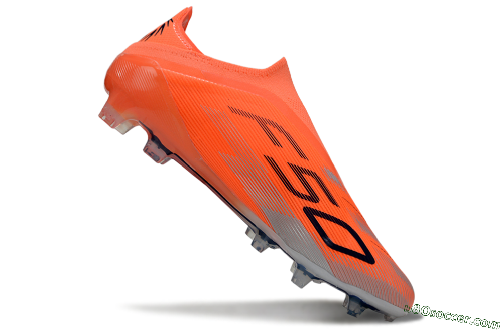 Adidas F50 Elite Laceless FG Firm Ground Soccer Cleats - Red/Black/Silver 4