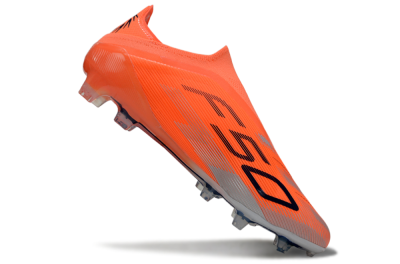 Adidas F50 Elite Laceless FG Firm Ground Soccer Cleats - Red/Black/Silver