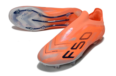Adidas F50 Elite Laceless FG Firm Ground Soccer Cleats - Red/Black/Silver