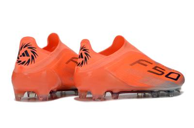 Adidas F50 Elite Laceless FG Firm Ground Soccer Cleats - Red/Black/Silver