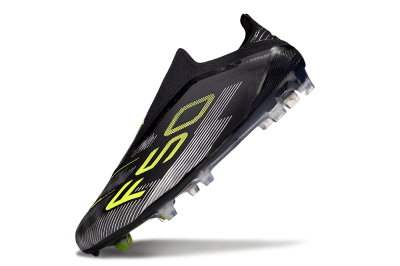 Adidas F50 Elite Laceless FG Firm Ground Soccer Cleats - Black/Yellow/Silver