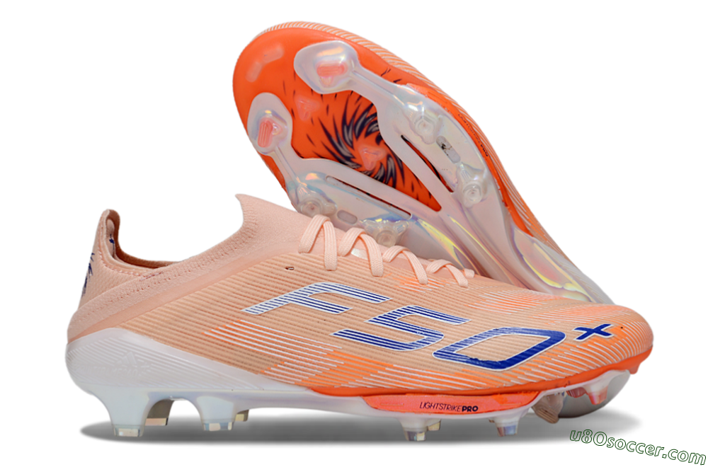Adidas F50+ Elite Lightstrike Pro FG Firm Ground Soccer Cleats - Pink/Orange/White 1