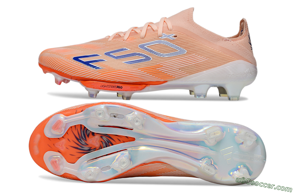 Adidas F50+ Elite Lightstrike Pro FG Firm Ground Soccer Cleats - Pink/Orange/White 0