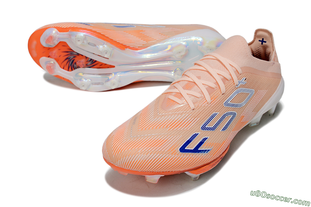 Adidas F50+ Elite Lightstrike Pro FG Firm Ground Soccer Cleats - Pink/Orange/White 3