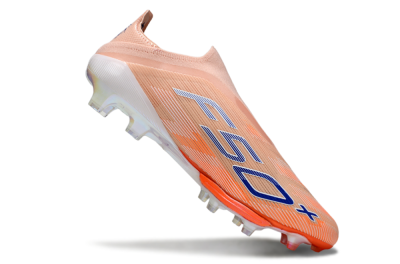 Adidas F50+ Elite Lightstrike Pro Laceless FG Firm Ground Soccer Cleats - Pink/Orange/White