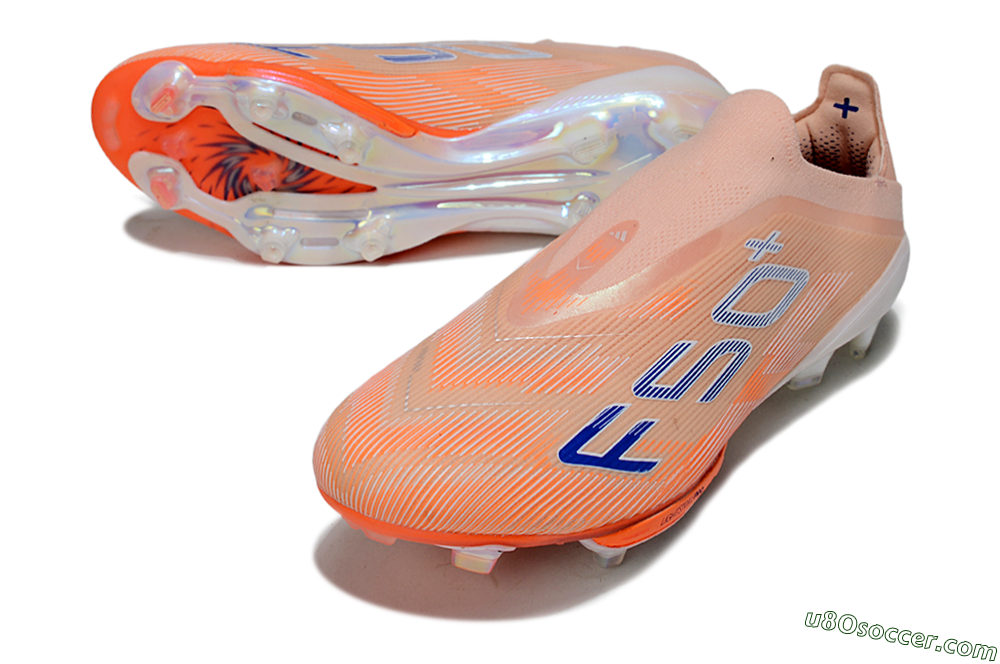 Adidas F50+ Elite Lightstrike Pro Laceless FG Firm Ground Soccer Cleats - Pink/Orange/White 3