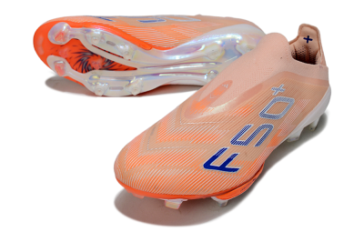 Adidas F50+ Elite Lightstrike Pro Laceless FG Firm Ground Soccer Cleats - Pink/Orange/White