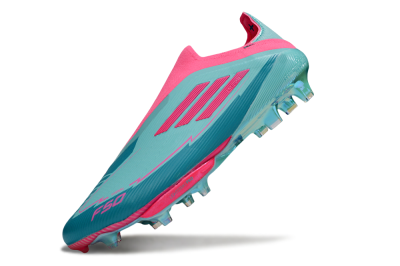Messi x Adidas F50+ Elite Lightstrike Pro Laceless FG Firm Ground Soccer Cleats - Jade/Pink