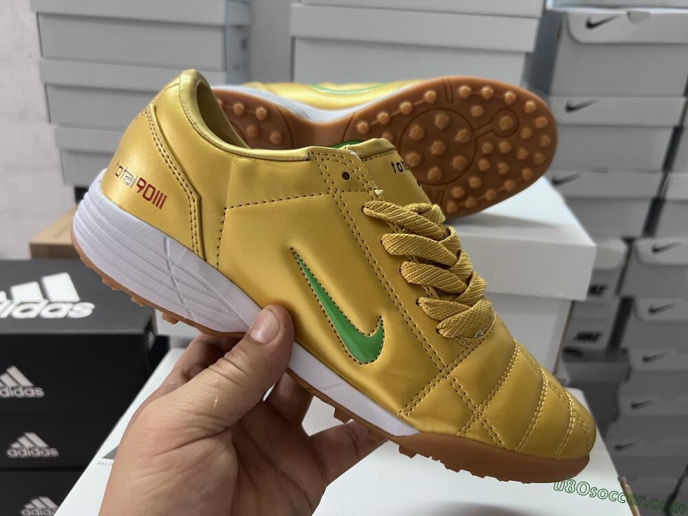 Nike Total 90 II TF Artificial Turf Soccer Shoes - Gold/Yellow/White