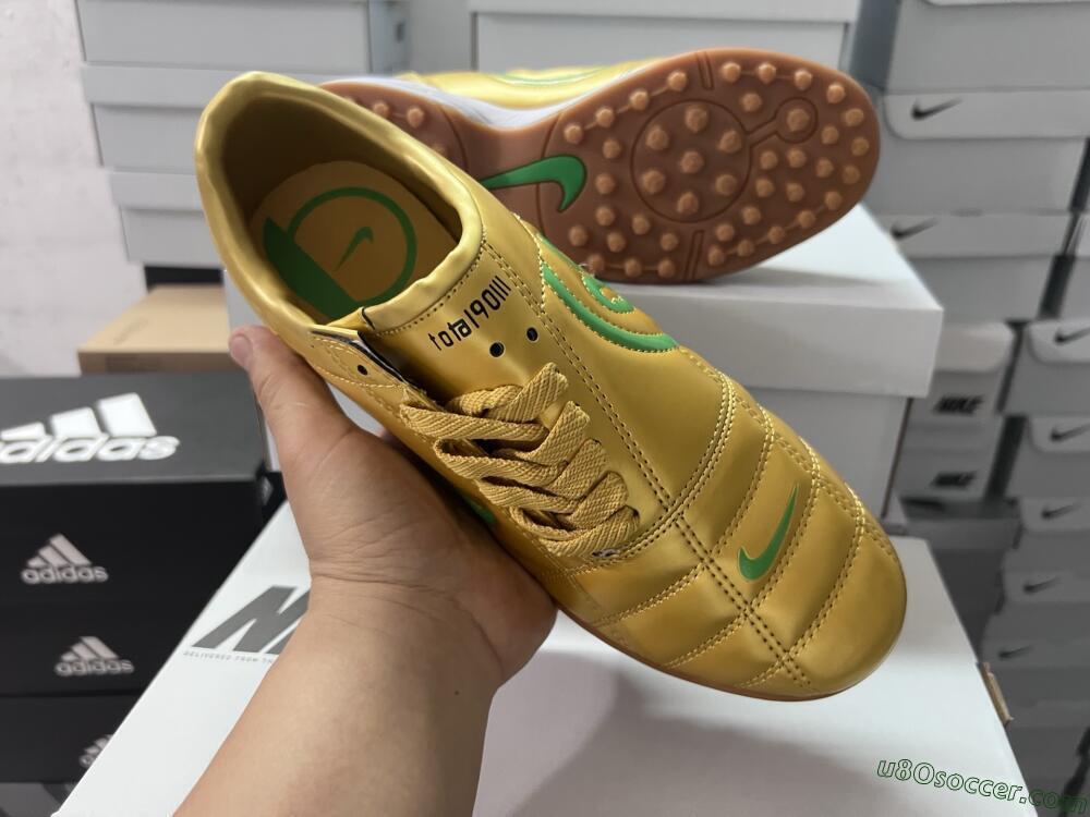 Nike Total 90 II TF Artificial Turf Soccer Shoes - Gold/Yellow/White