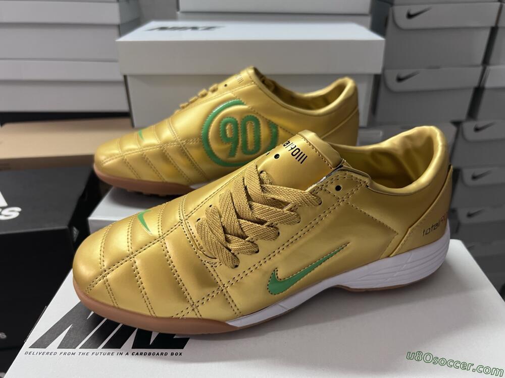 Nike Total 90 II TF Artificial Turf Soccer Shoes - Gold/Yellow/White