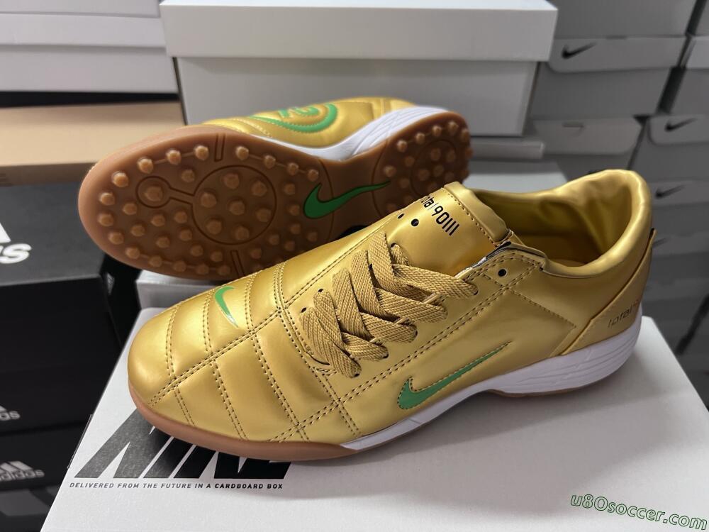 Nike Total 90 II TF Artificial Turf Soccer Shoes - Gold/Yellow/White