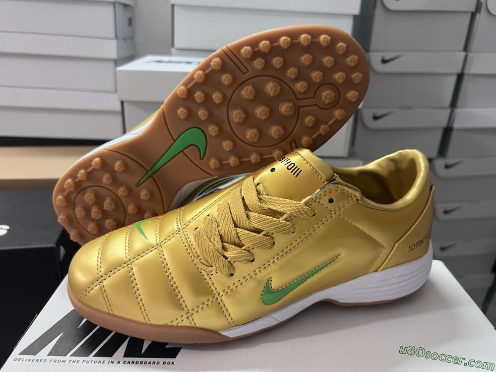 Nike Total 90 II TF Artificial Turf Soccer Shoes - Gold/Yellow/White