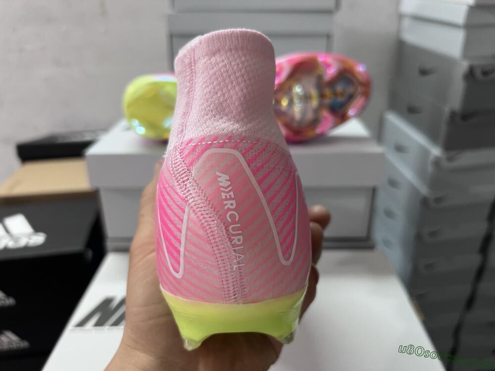 Nike Air Zoom Mercurial Superfly 10 Elite FG Firm Ground Soccer Cleats - Pink/White/Yellow