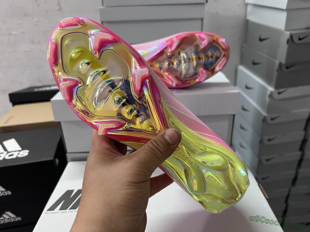 Nike Air Zoom Mercurial Superfly 10 Elite FG Firm Ground Soccer Cleats - Pink/White/Yellow