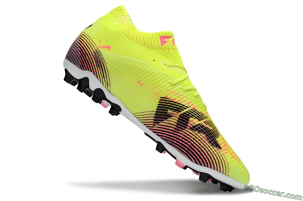 Puma Future 8 Ultimate MG Multi Ground Soccer Cleats - Yellow/Pink/Black 4