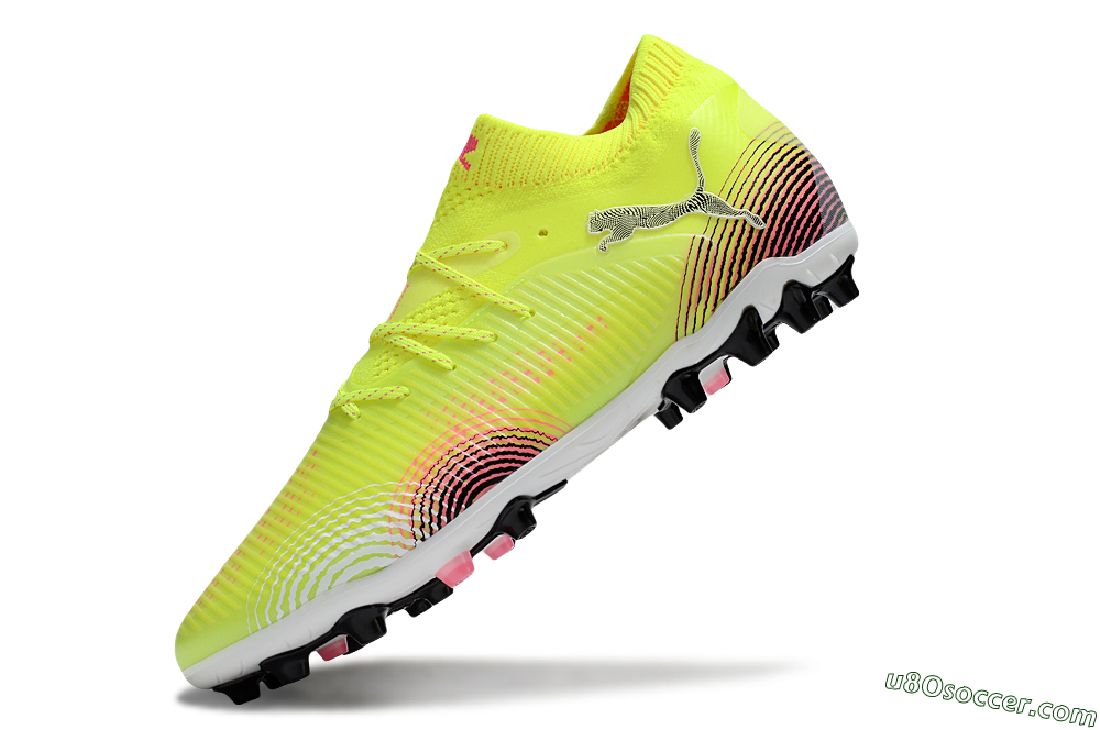 Puma Future 8 Ultimate MG Multi Ground Soccer Cleats - Yellow/Pink/Black 5