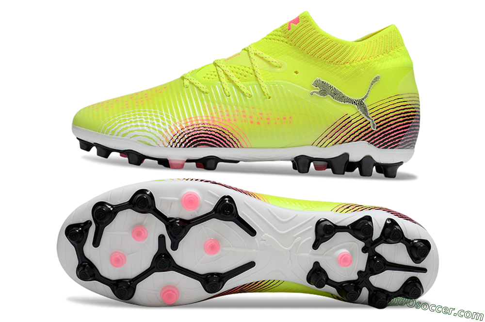 Puma Future 8 Ultimate MG Multi Ground Soccer Cleats - Yellow/Pink/Black 0