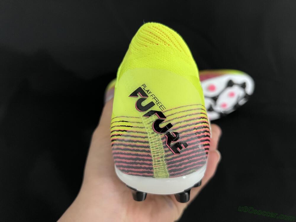Puma Future 8 Ultimate MG Multi Ground Soccer Cleats - Yellow/Pink/Black
