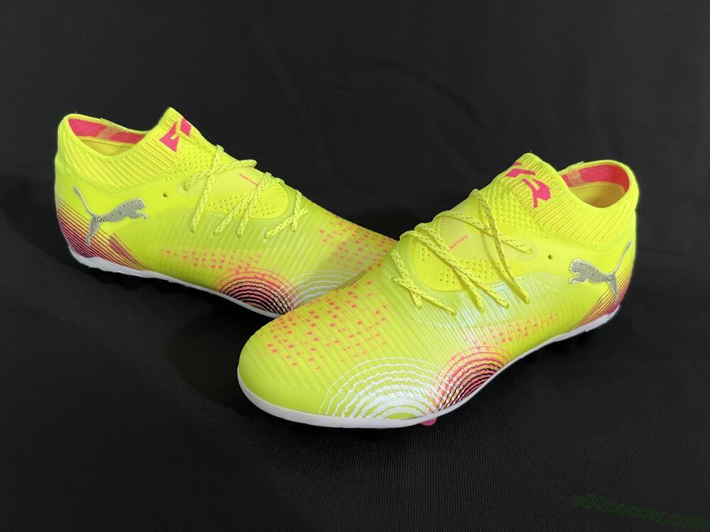 Puma Future 8 Ultimate MG Multi Ground Soccer Cleats - Yellow/Pink/Black