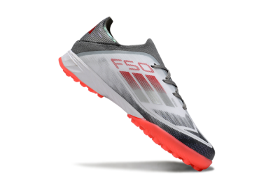 Adidas F50 Elite TF Artificial Turf Soccer Shoes - White/Silver/Red