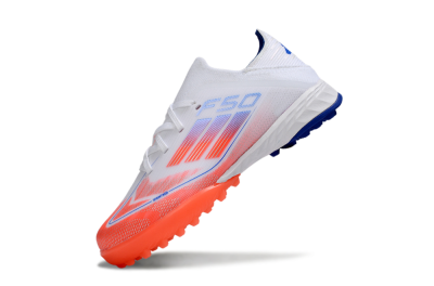 Adidas F50 Elite TF Artificial Turf Soccer Shoes - White/Red/Blue