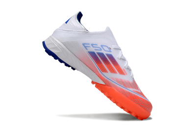 Adidas F50 Elite TF Artificial Turf Soccer Shoes - White/Red/Blue