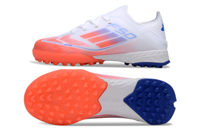 Adidas F50 Elite TF Artificial Turf Soccer Shoes - White/Red/Blue