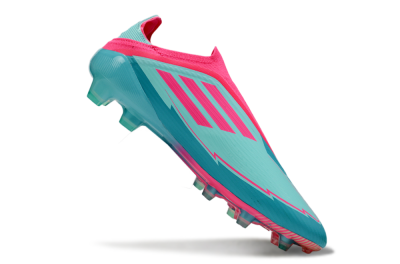 Messi x Adidas F50 Elite Laceless FG Firm Ground Soccer Cleats - Green/Pink/White