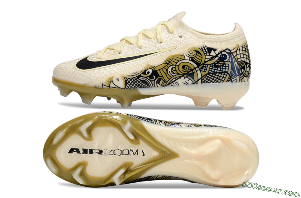 Nike Air Zoom Mercurial Vapor 16 Elite FG Firm Ground Soccer Cleats - Beige/Black/Brown 0
