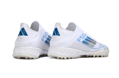 Adidas F50 Elite TF Artificial Turf Soccer Shoes - White/Blue/Silver