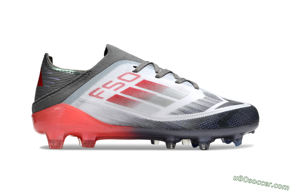 Adidas F50 Elite FG Firm Ground Soccer Cleats - White/Silver/Red 5