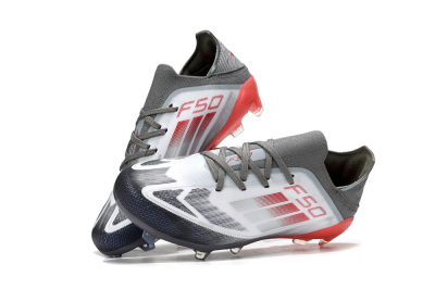 Adidas F50 Elite FG Firm Ground Soccer Cleats - White/Silver/Red
