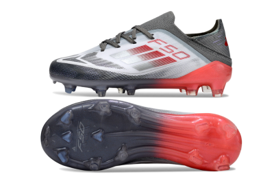 Adidas F50 Elite FG Firm Ground Soccer Cleats - White/Silver/Red