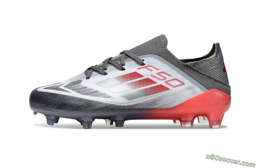 Adidas F50 Elite FG Firm Ground Soccer Cleats - White/Silver/Red 1