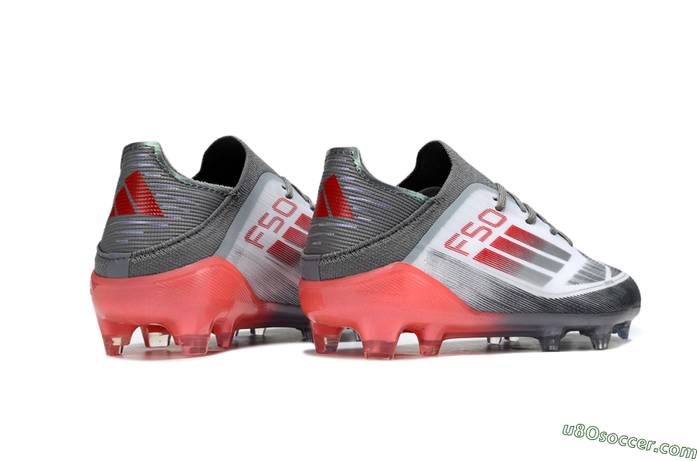 Adidas F50 Elite FG Firm Ground Soccer Cleats - White/Silver/Red 6