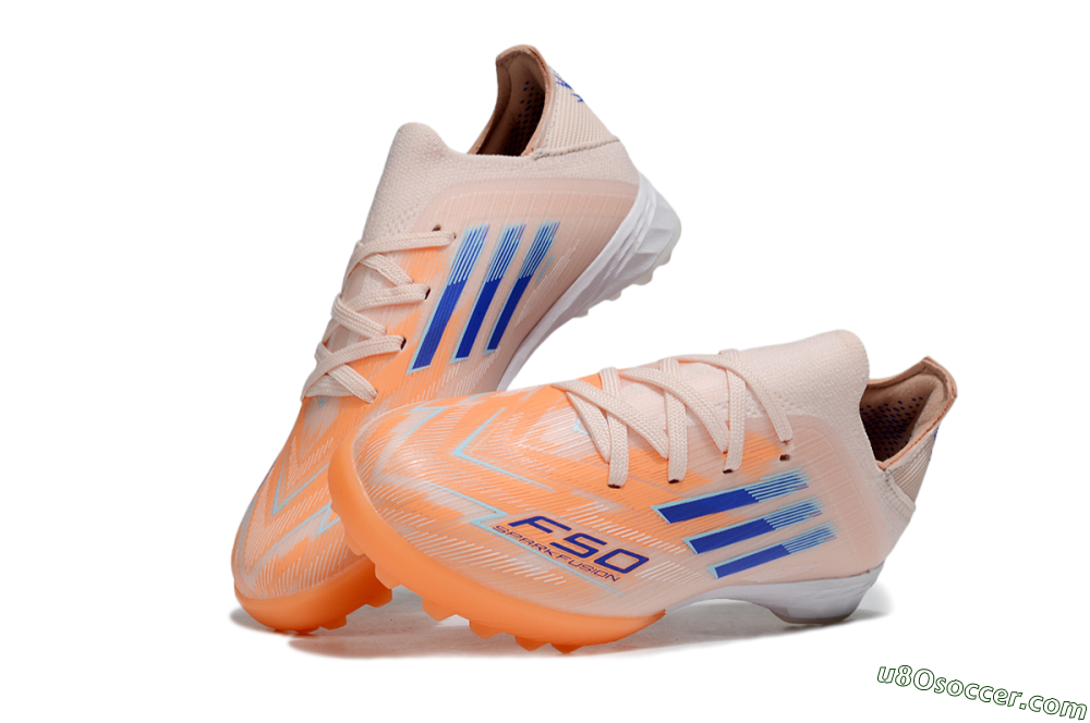 Adidas F50 Elite TF Artificial Turf Soccer Shoes - Pink/Blue/White 2