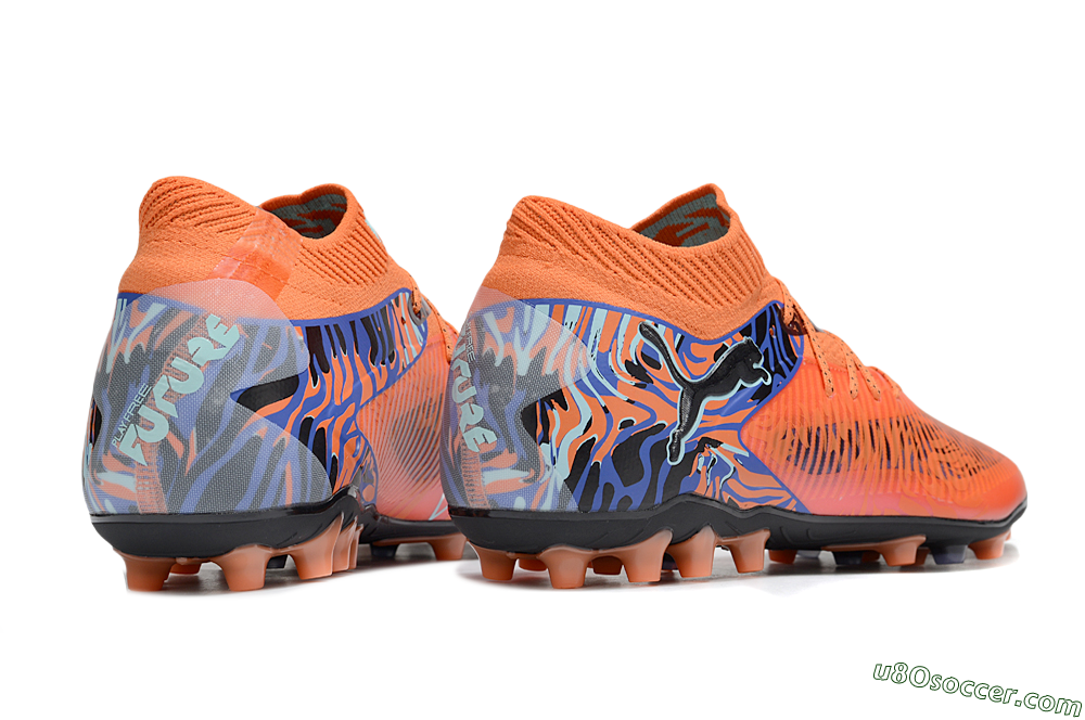 Puma Future 8 Ultimate MG Multi Ground Soccer Cleats - Red/Blue/Black 6