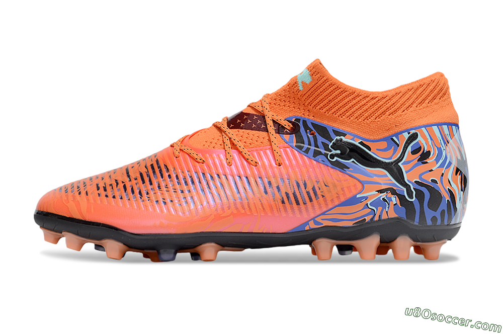 Puma Future 8 Ultimate MG Multi Ground Soccer Cleats - Red/Blue/Black 2