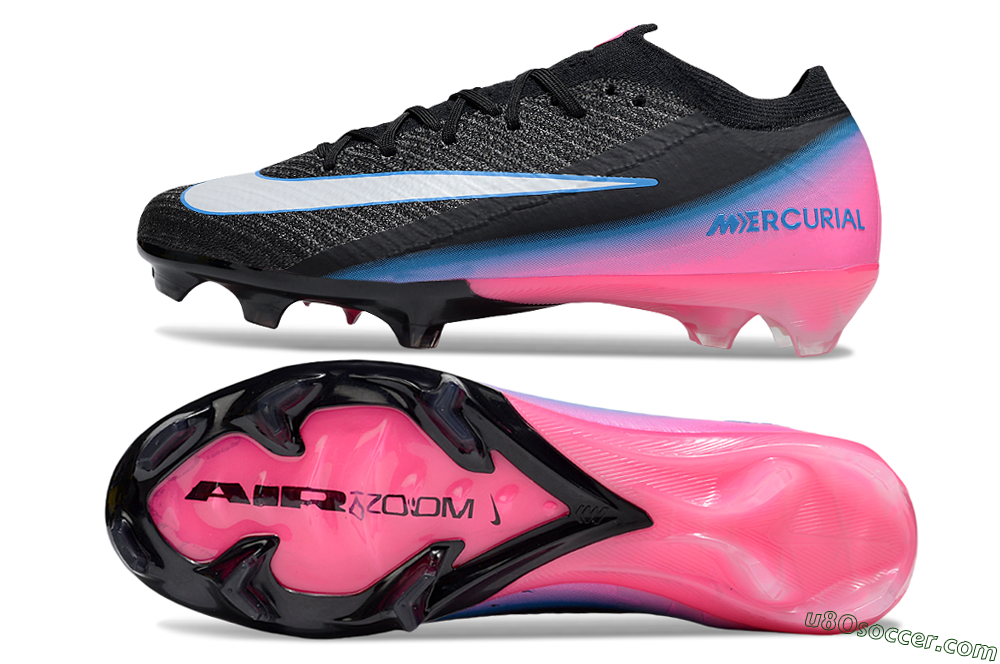 Nike Air Zoom Mercurial Vapor 16 Elite FG Firm Ground Soccer Cleats - Black/White/Pink 0