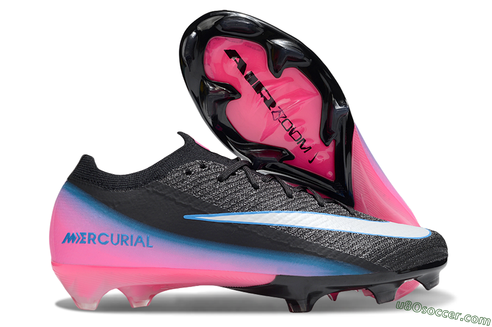 Nike Air Zoom Mercurial Vapor 16 Elite FG Firm Ground Soccer Cleats - Black/White/Pink 1