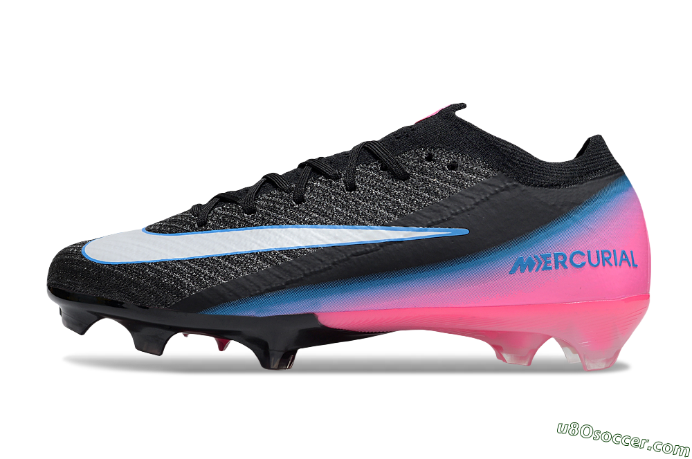 Nike Air Zoom Mercurial Vapor 16 Elite FG Firm Ground Soccer Cleats - Black/White/Pink 2