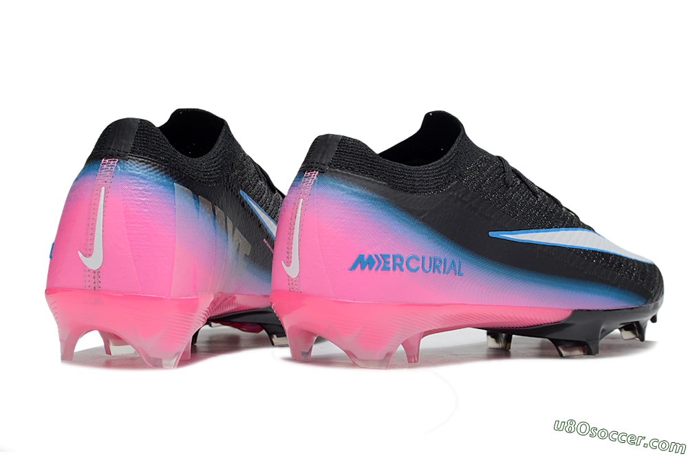 Nike Air Zoom Mercurial Vapor 16 Elite FG Firm Ground Soccer Cleats - Black/White/Pink 6