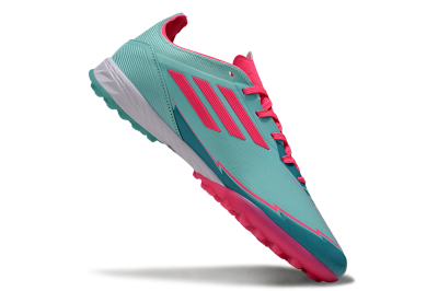 Messi x Adidas F50 Pro TF Artificial Turf Soccer Shoes - Green/Pink/White