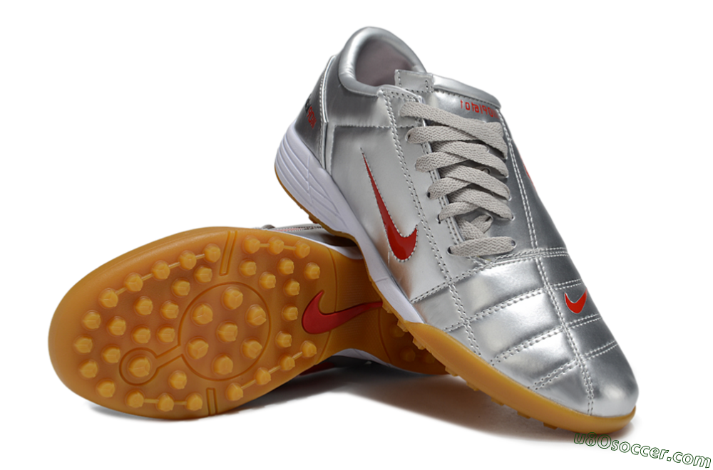 Nike Total 90 III TF Artificial Turf Soccer Shoes - Silver/Red/White 3