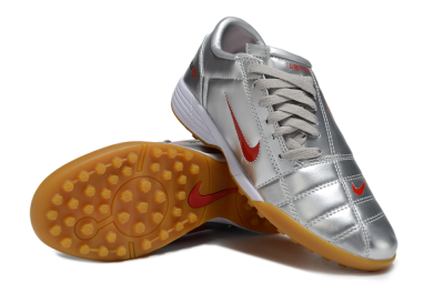 Nike Total 90 III TF Artificial Turf Soccer Shoes - Silver/Red/White